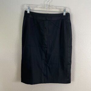 NEW Ann‎ Taylor Womens 8 Black Wool Blend Pencil Skirt Career Work
